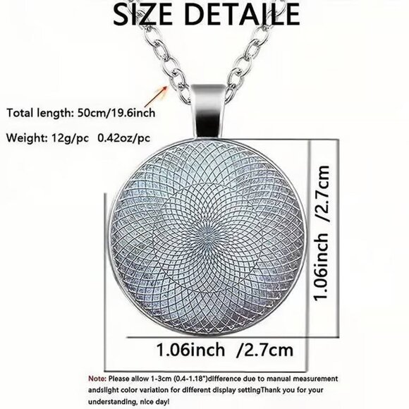 Silver CHRISTMAS OWL Glass Cabochon Pendant Necklace - Picture 3 of 3